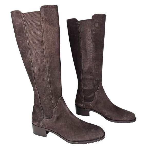 Amalfi By Rangoni Womens Brown Suede Knee-High Boots 8.5M Made In Italy - Picture 1 of 16